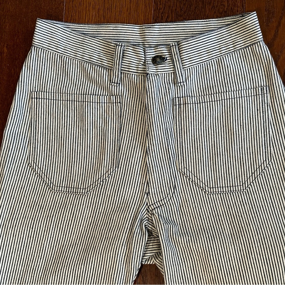 Lykke Wulff Ranch Pants in Railroad Stripe - X-Small